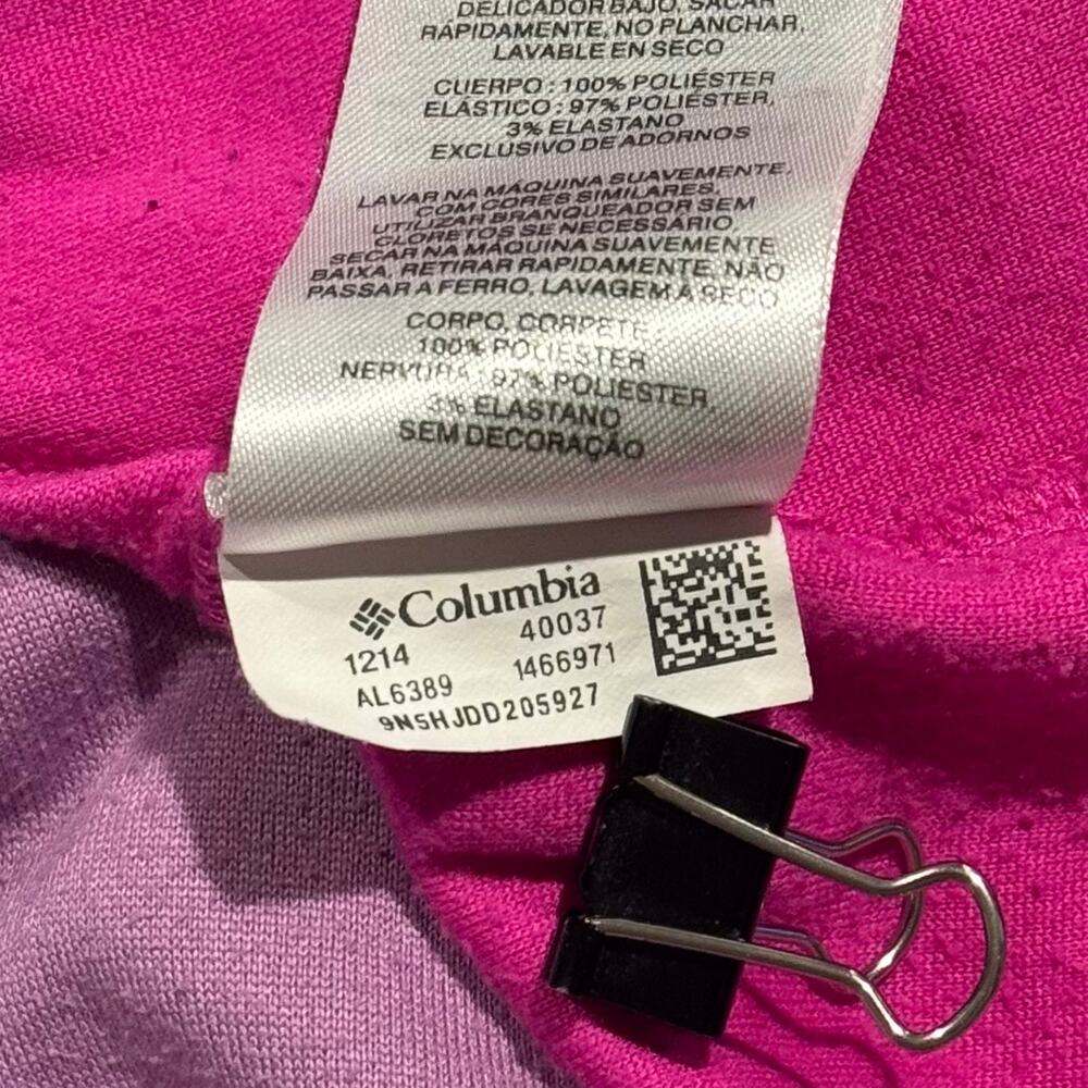 Columbia Sweater 1/4 Zip Athleisure Y2K Preppy Retro Casual Pink Purple Medium - Picture 5 of 7